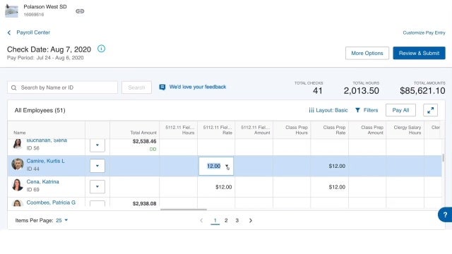 Paychex Flex payroll dashboard