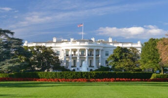 The White House, view view of the lawn