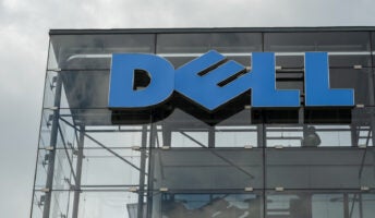 Dell corporate office under cloudy skies