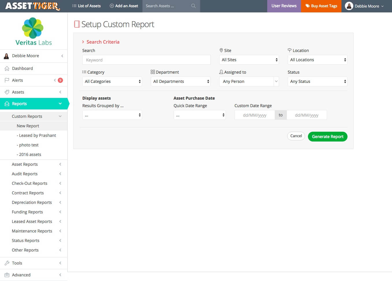 Asset Tiger custom reports