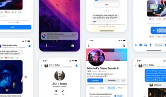 Header image showing Facebook's new broadcast channels feature running on different smartphone screens