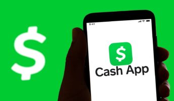 Phone screen with Cash App open