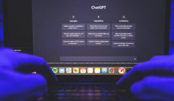 chatgpt in dark room on computer screen