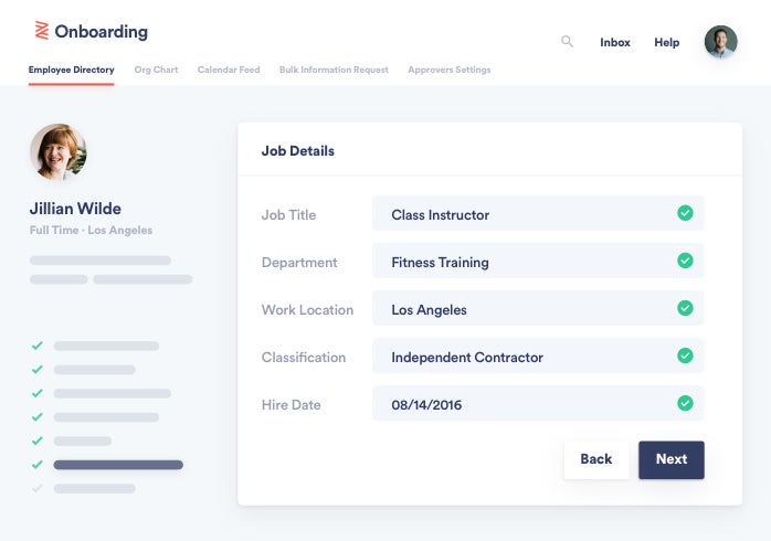 Zenefits Onboarding screenshot