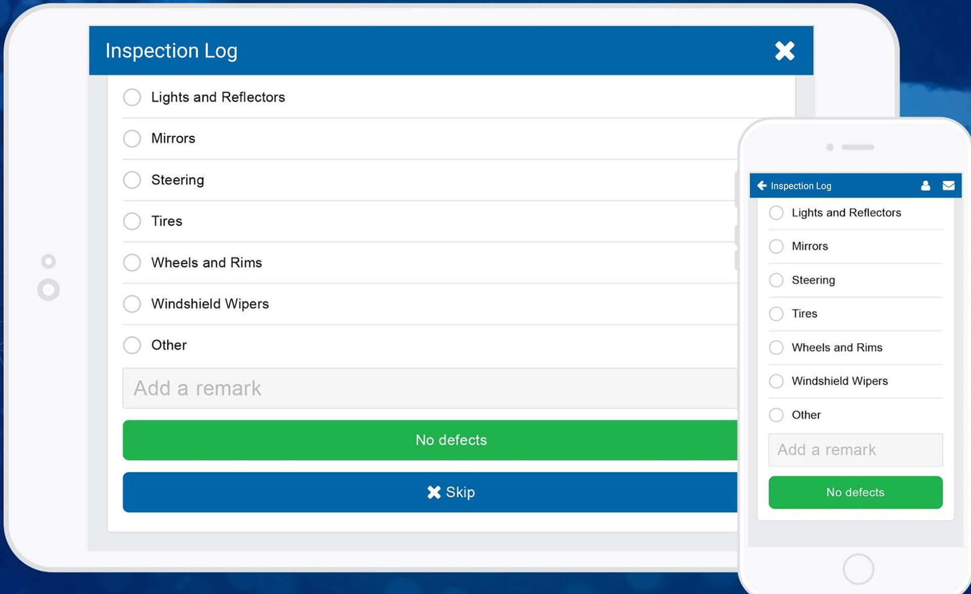 Geotab inspection log