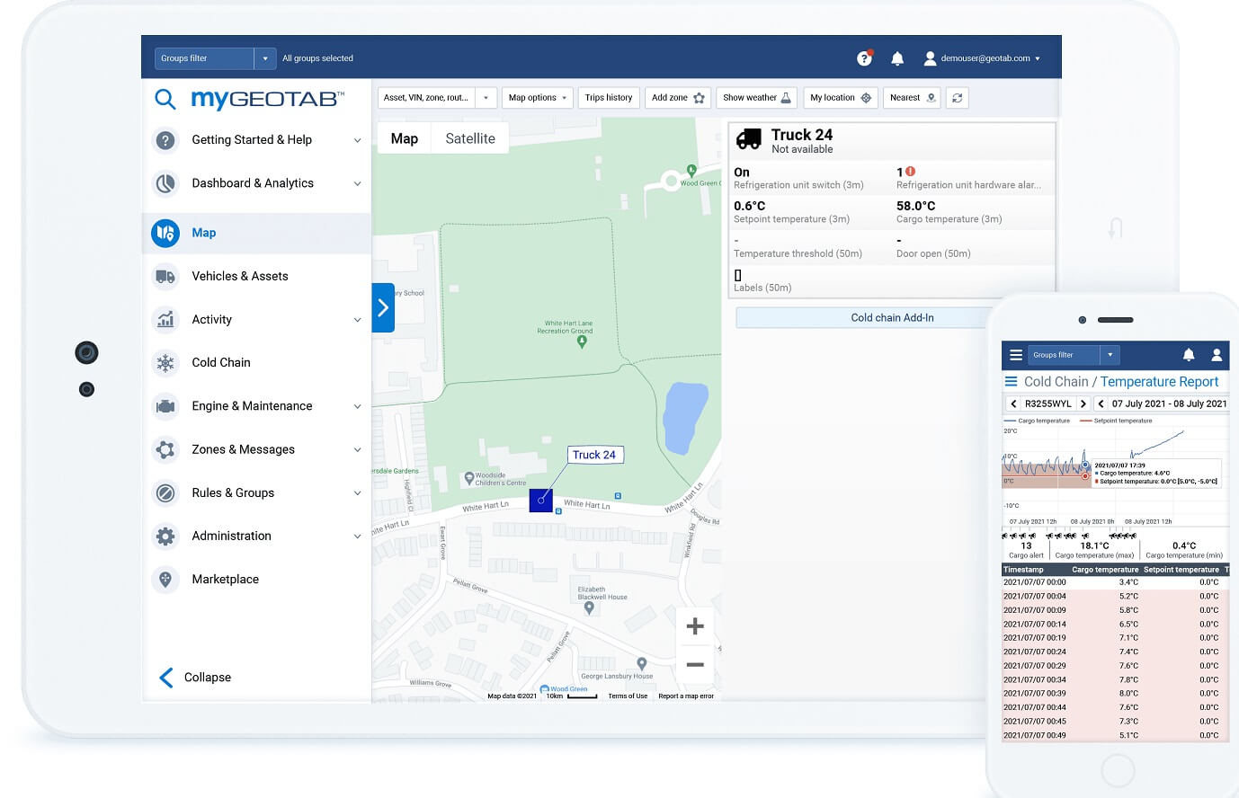 Geotab map