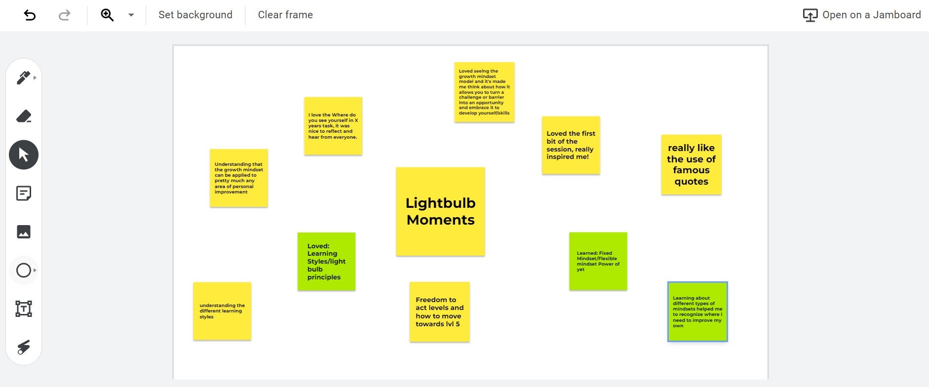 Google Jamboard example