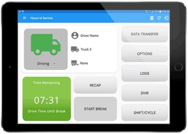 GPS Trackit ELD software HOS