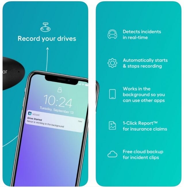 Nexar dash cam app fact sheet