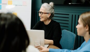 An older woman in the workplace