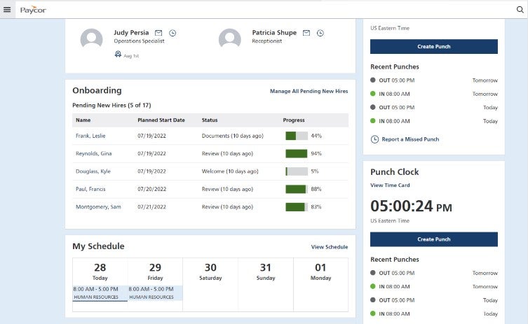 Paycor interface