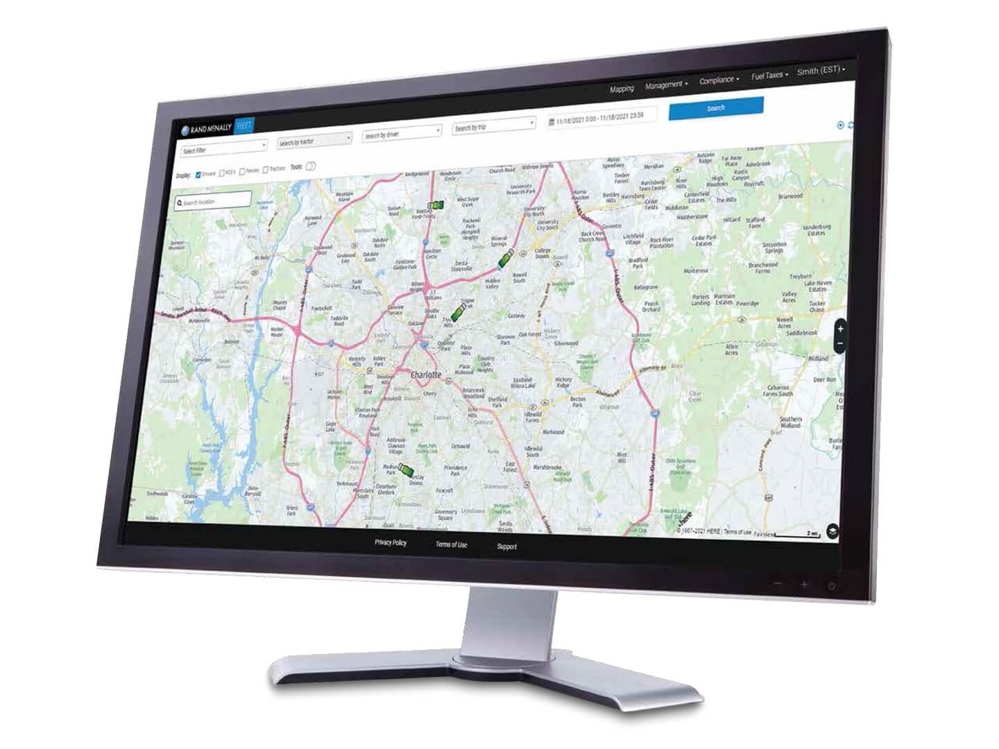 Rand McNally fleet map