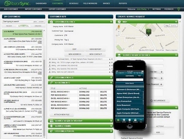 Razorsync field service dispatch software