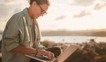 Remote Worker at a Beach