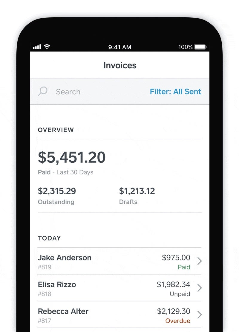 Square Invoice Mobile