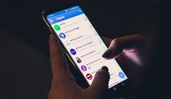 telegram app on a phone
