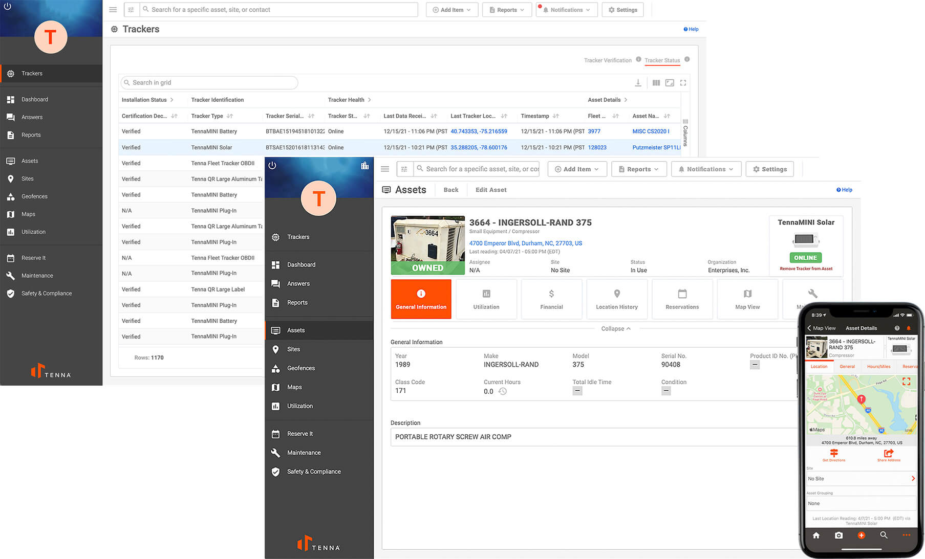 Tenna asset tracking entry