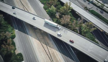 A truck route is on a highway.