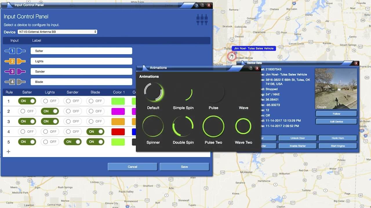 US Fleet Tracking: configuring device input