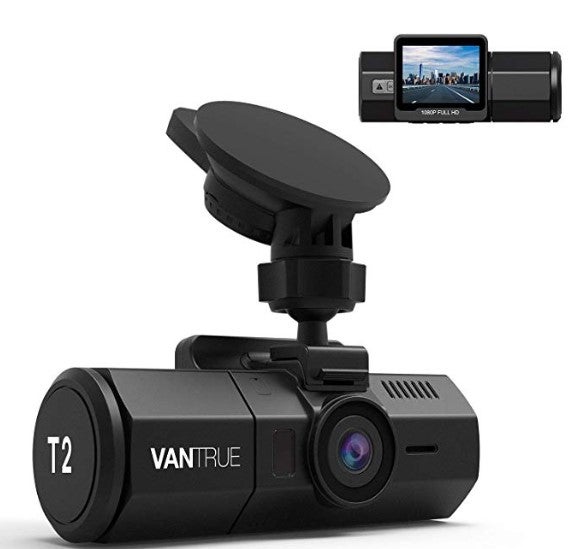 Vantrue T2 Dash Cam front and back