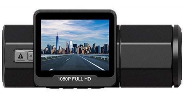 Vantrue T2 Dash Cam, with screen visible