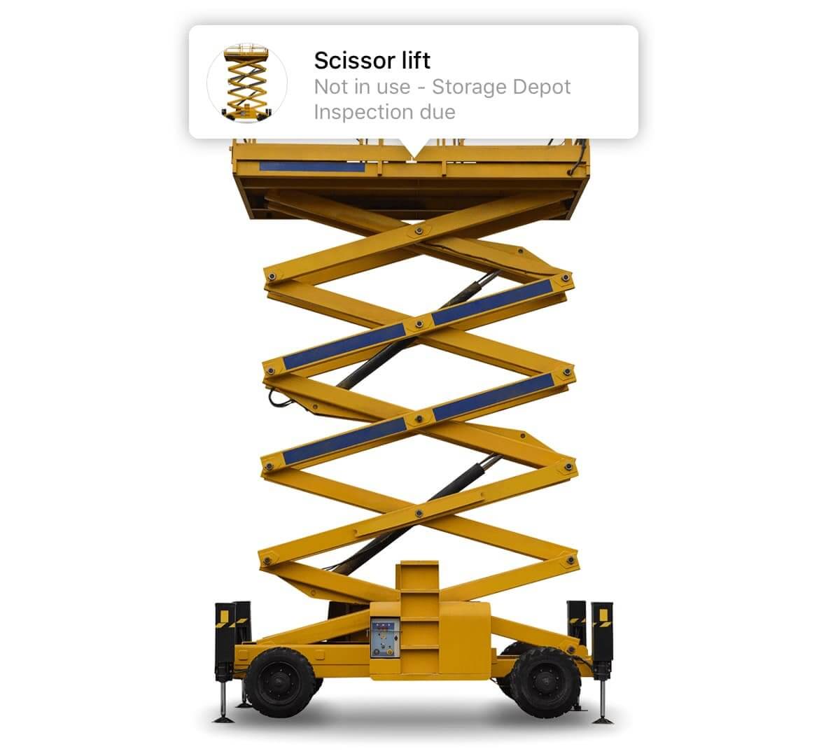 Verizon Connect Asset Tracking: scissor lift