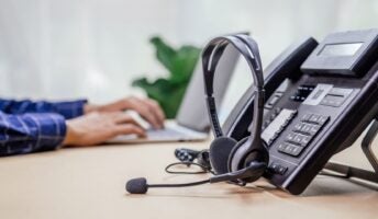 VoIP on Desk