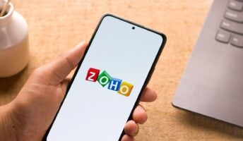 Zoho Logo on Mobile