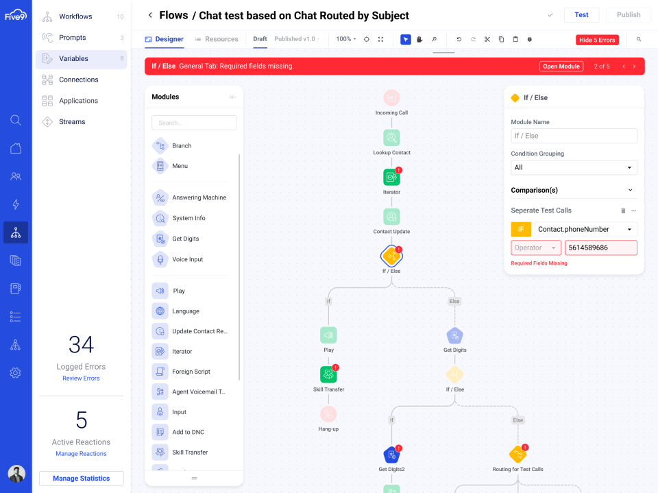 Five9 Workflows