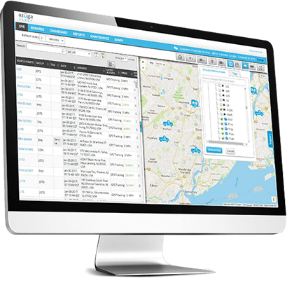 Azuga fleet management software dashboard