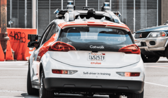 A cruise self-driving car.