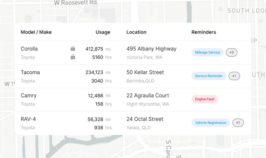 Rand McNally service reminders