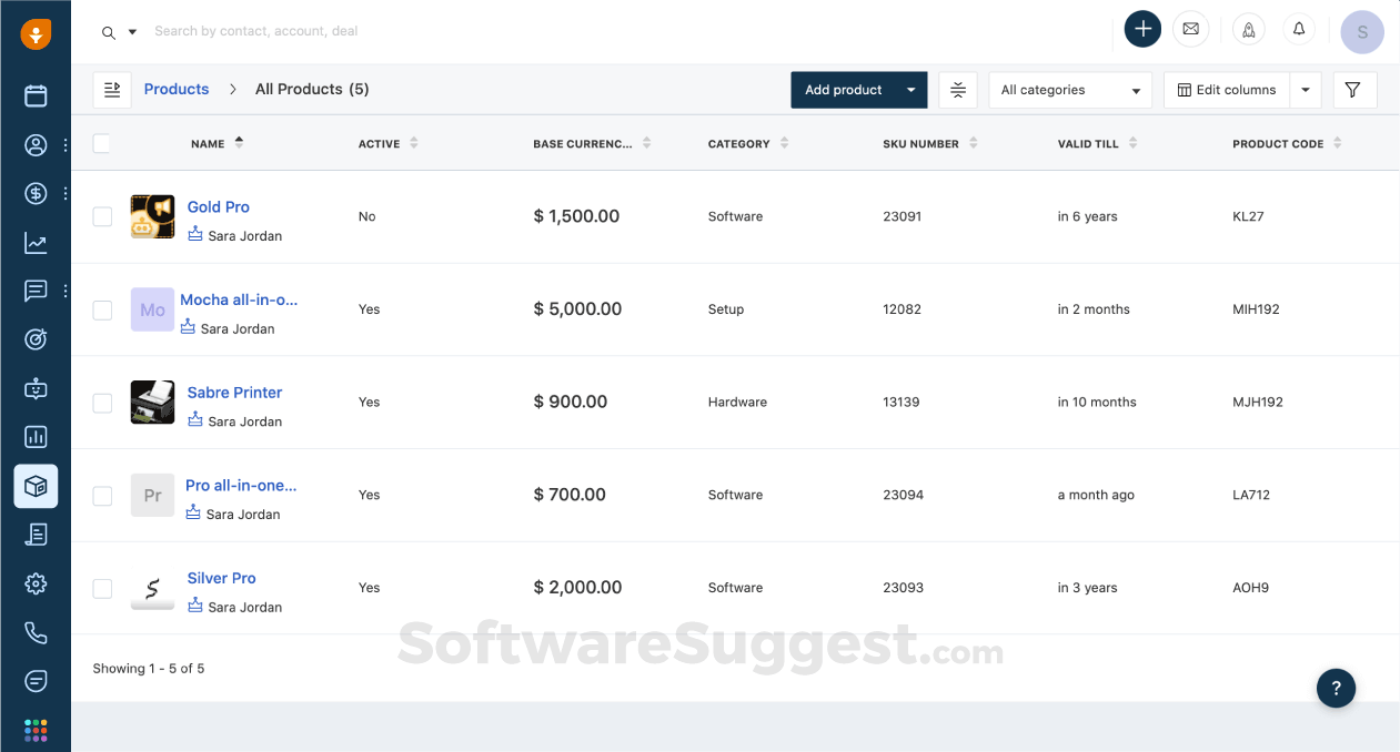 freshsales products