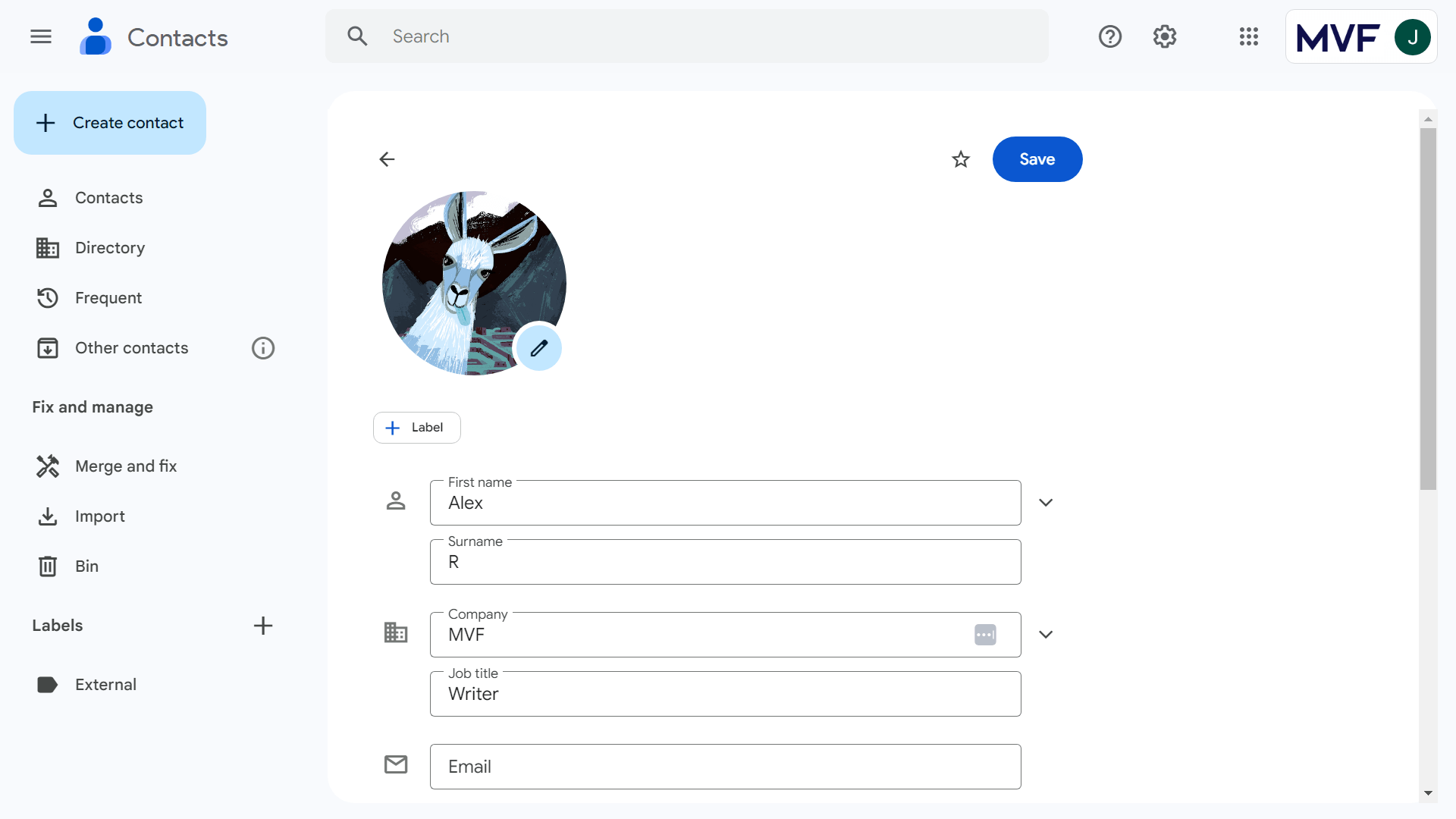 It's easy and simple to add a contact profile within Google Voice.