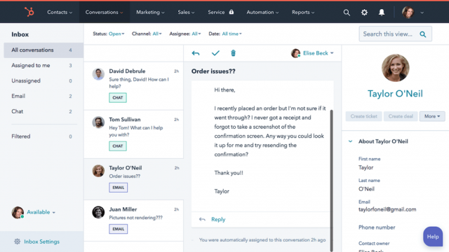 Hubspot CRM Customer Conversation