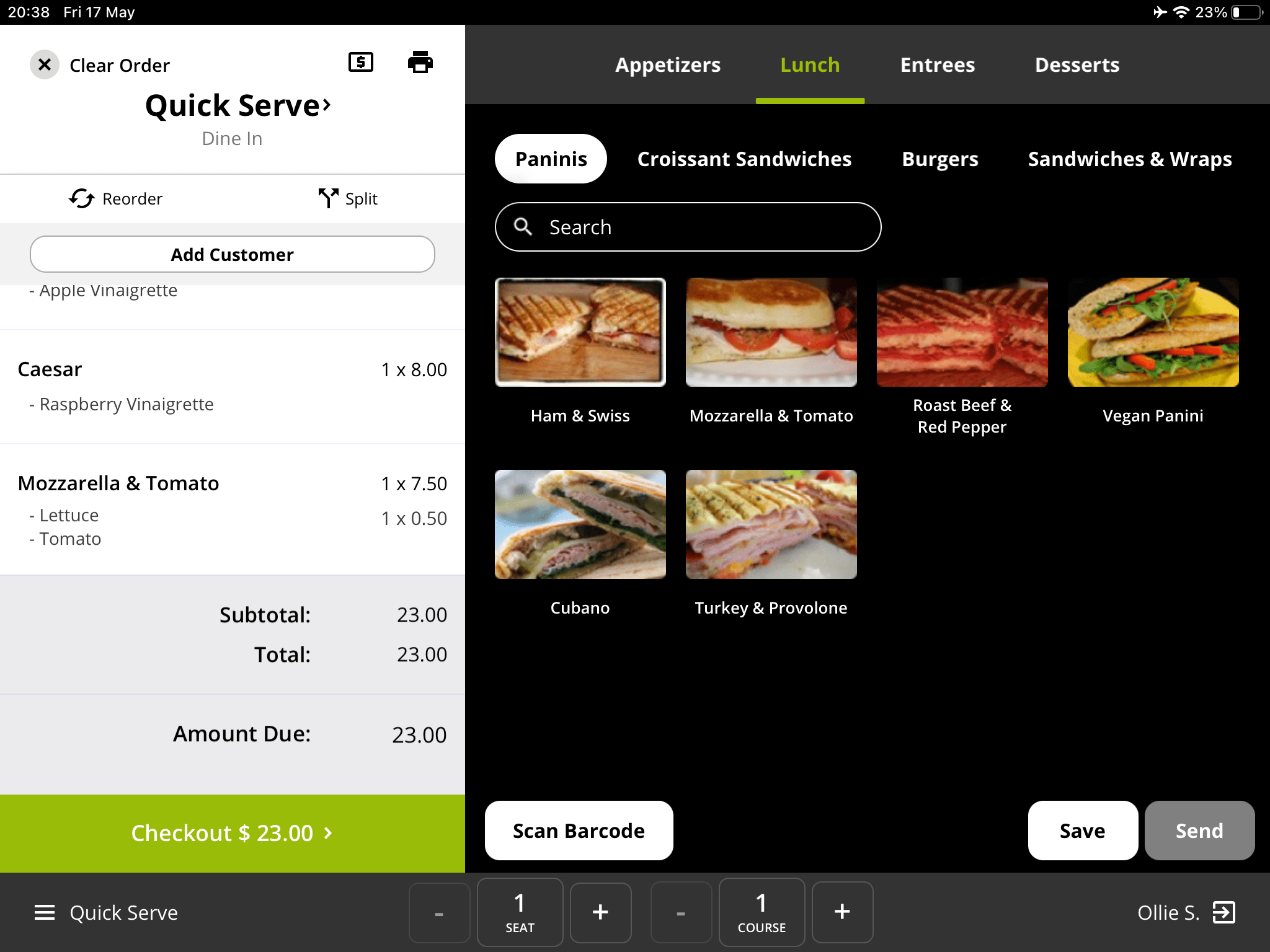 Lavu POS quick serve option