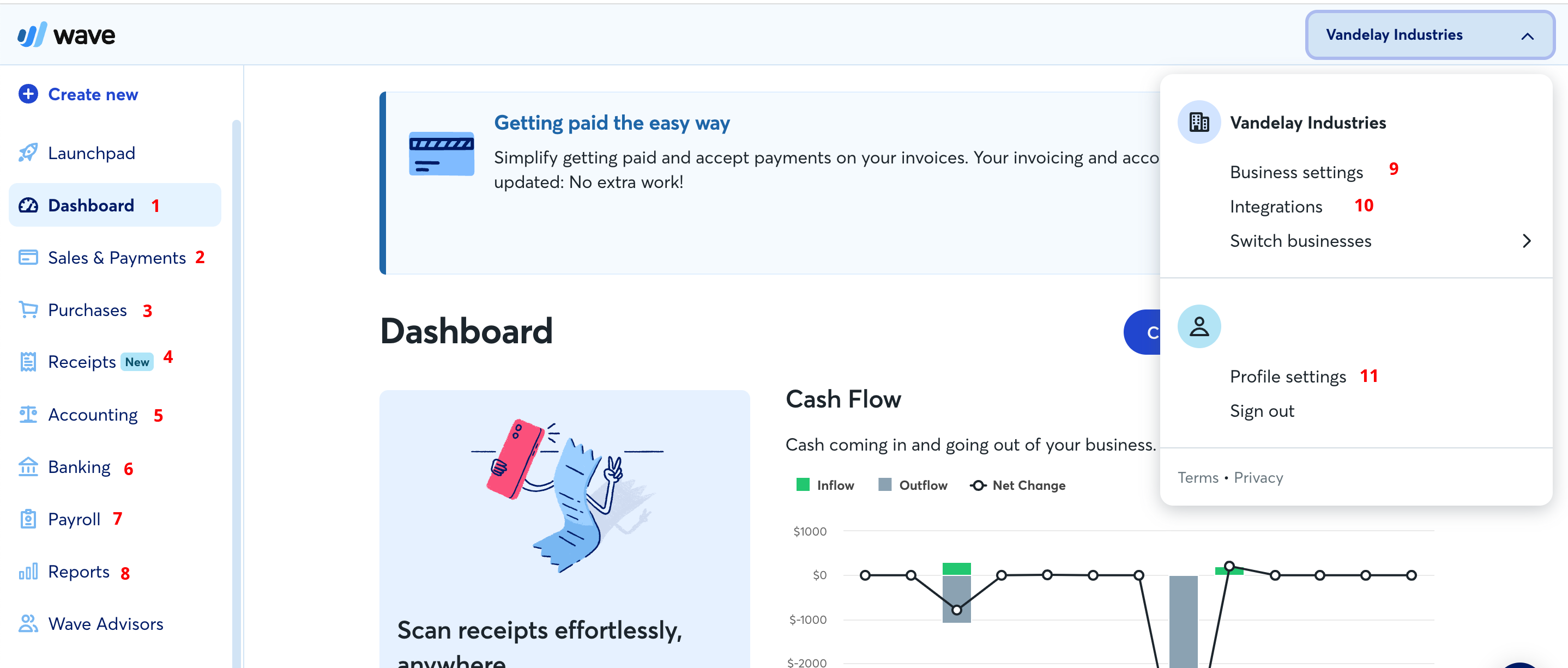 Wave's software is simple, yet it helps you manage payroll processes, payment activity, and much more