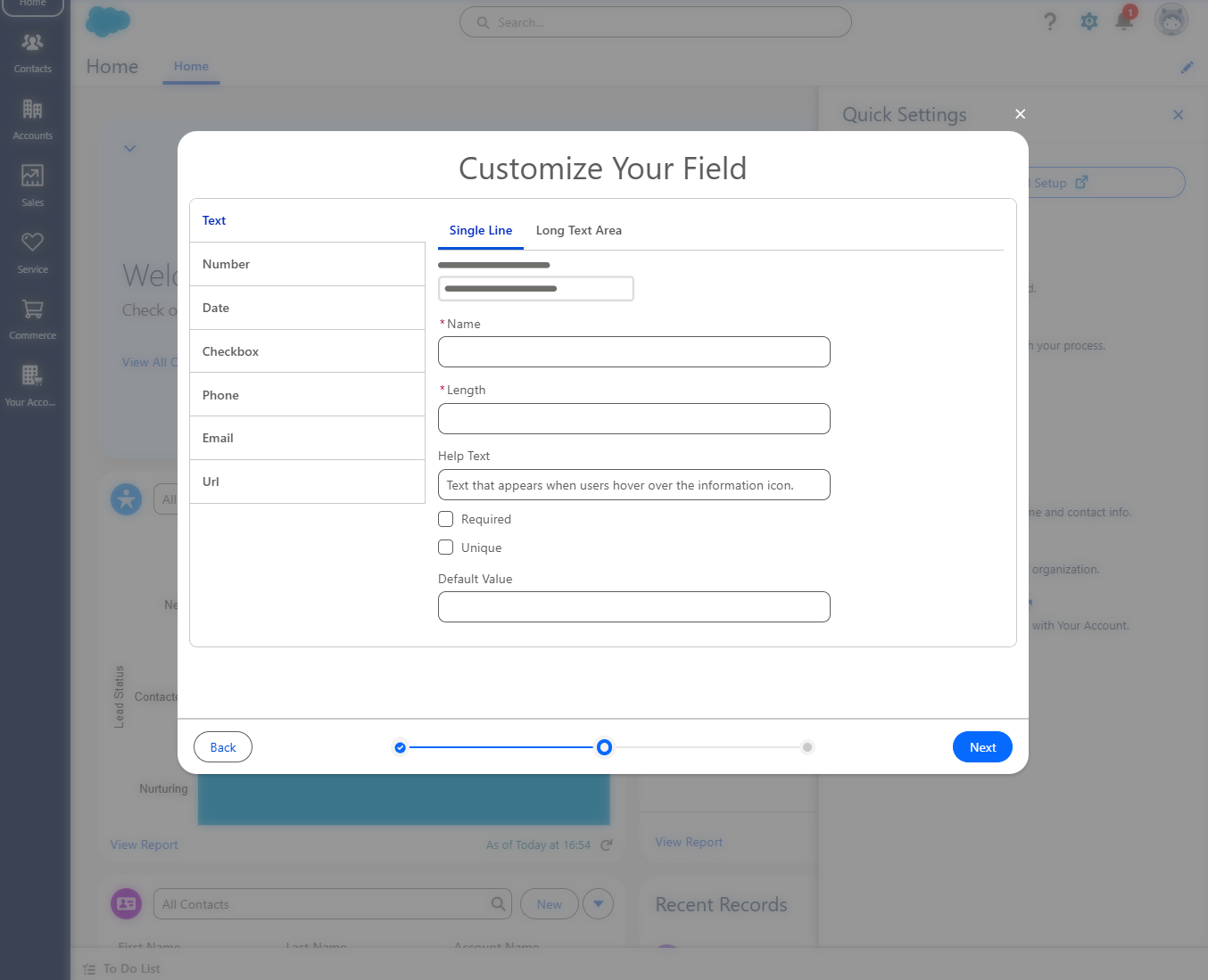 Designing Custom Fields in Salesforce