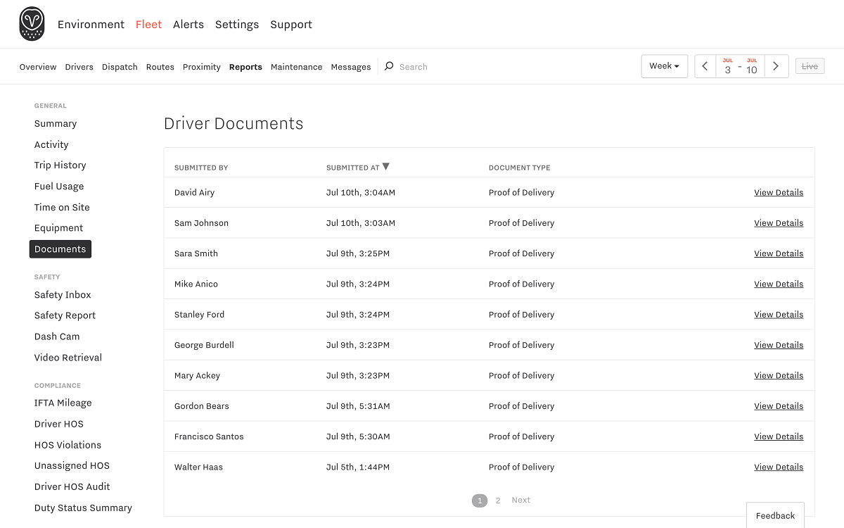 Samsara driver documents