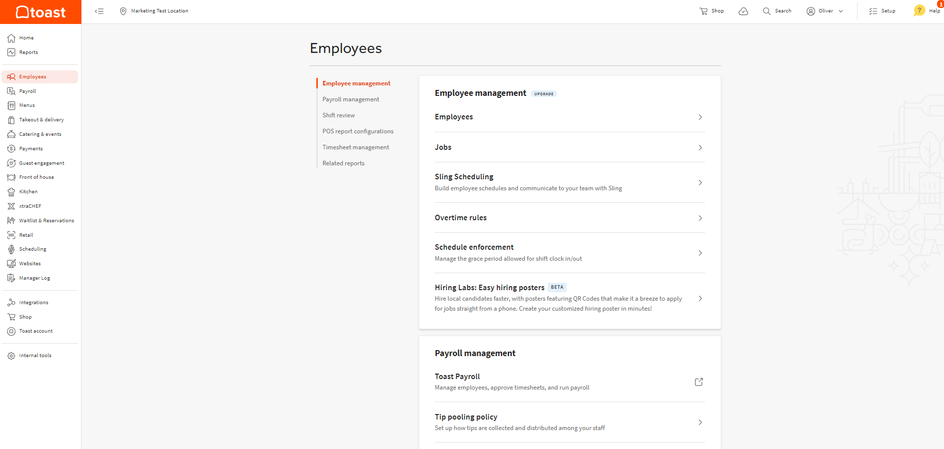 Toast Employee Management
