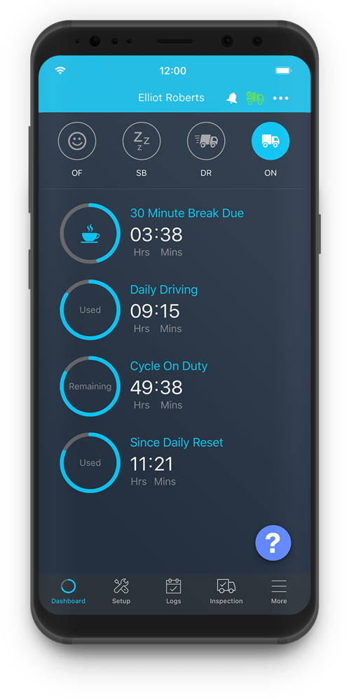 Verizon Connect ELD tracking on mobile