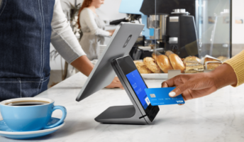 Square POS system in a cafe