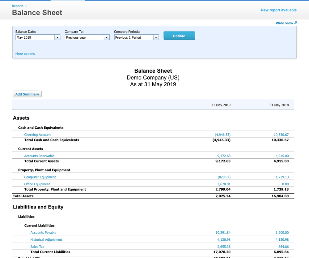 xero accounting reporting