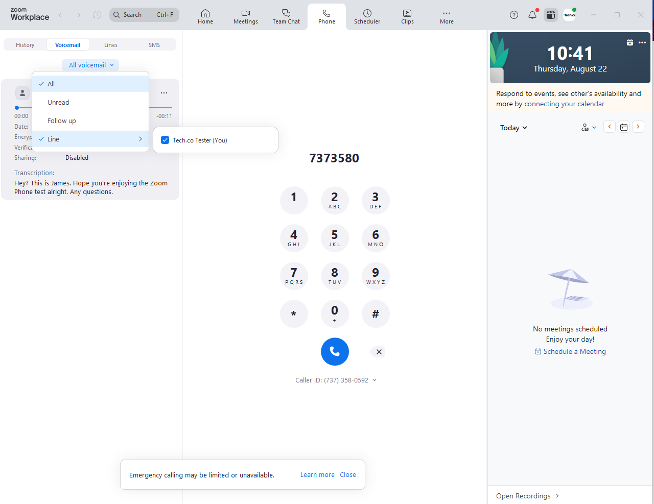 Zoom Phone voicemail