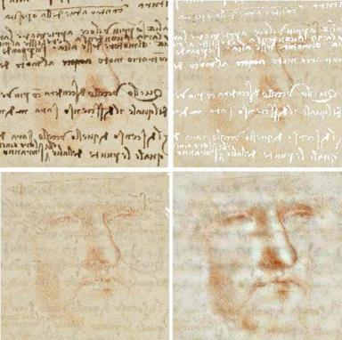 étude pour retrouver le portrait caché de Léonard de Vinci